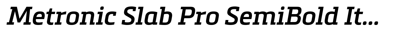 Metronic Slab Pro SemiBold Italic image